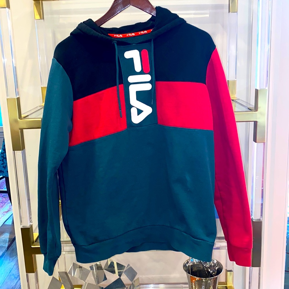 FILA color block hoodie